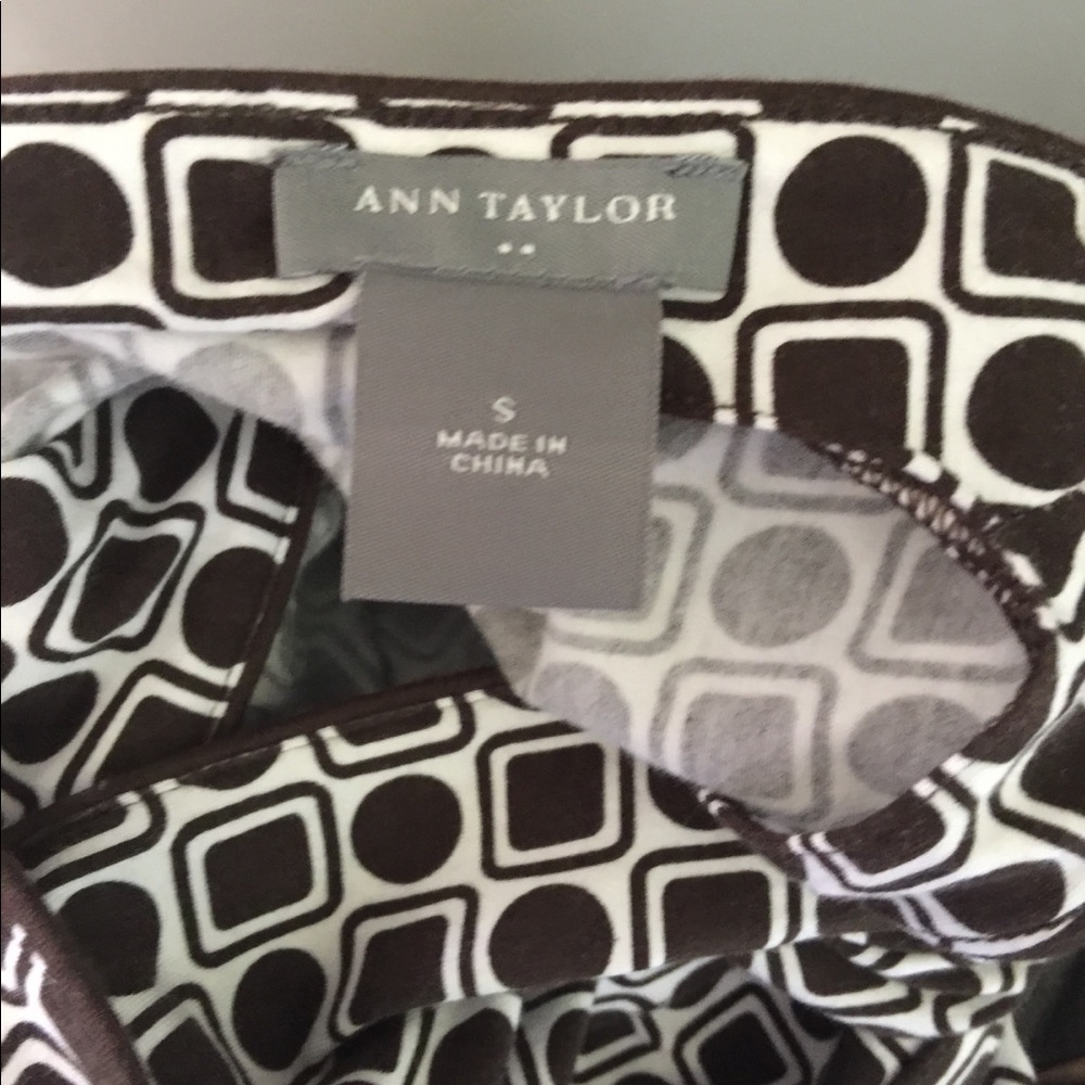 Ann Taylor Brown/cream print dress